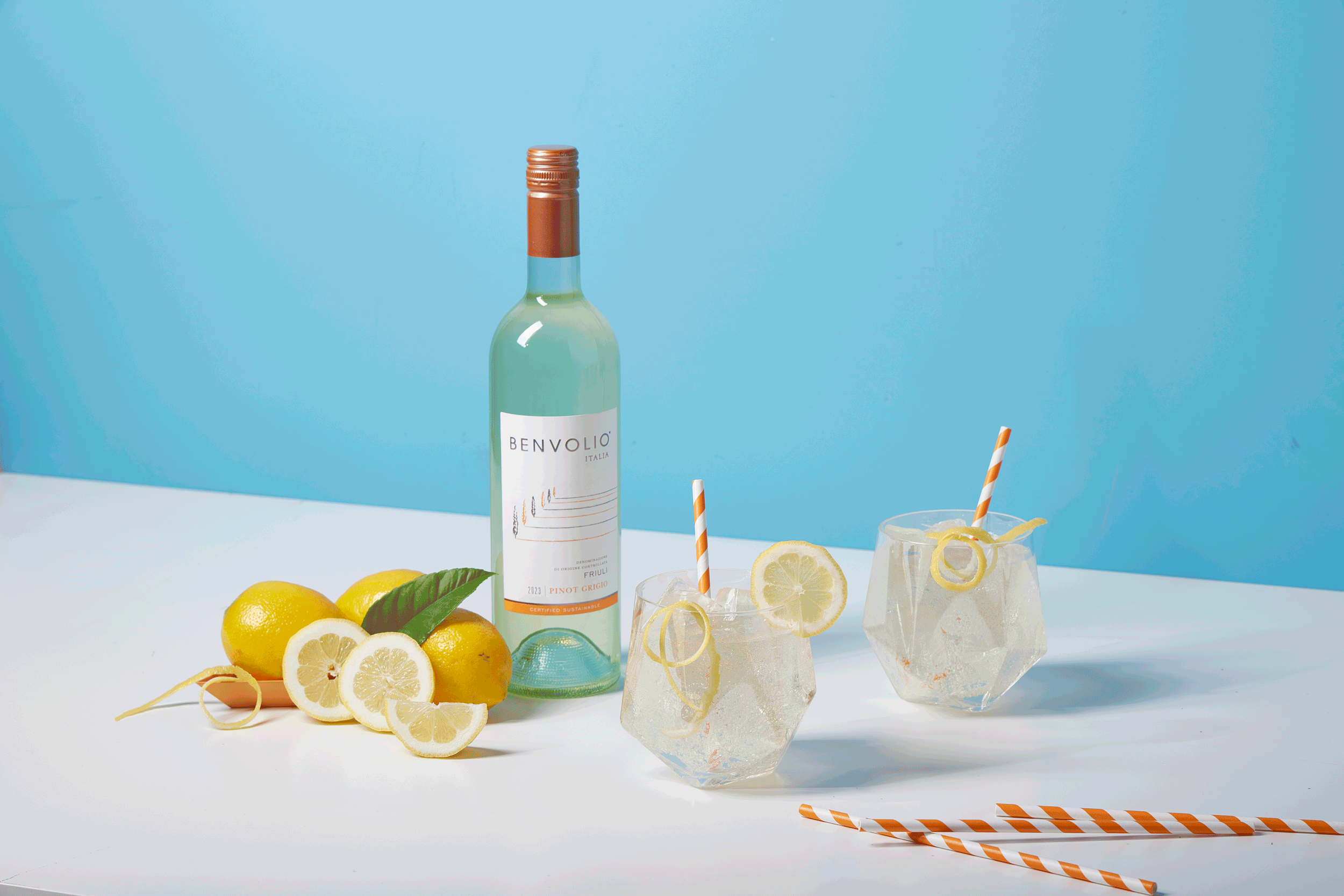 Benvolio Pinot Grigio Cocktail Spritzer Stop-Motion Animation